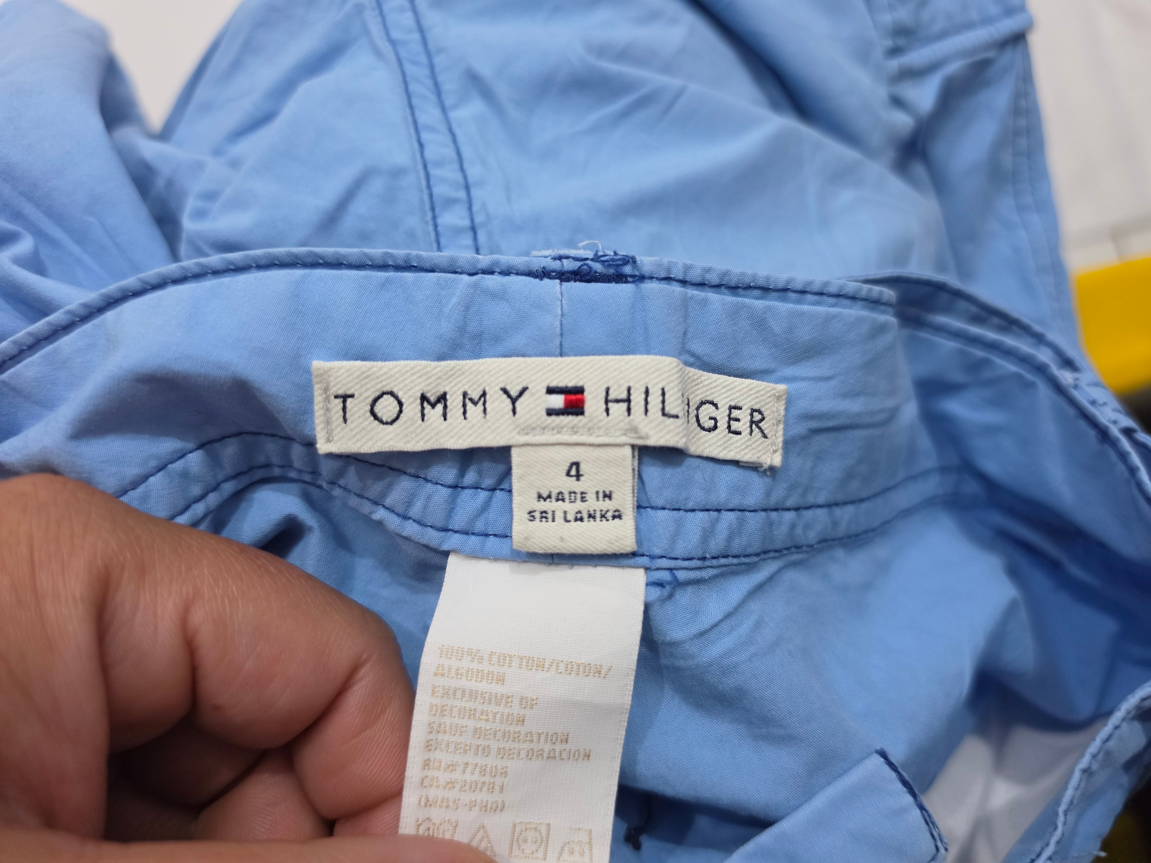 Pantalon Tommy Hilfiger Azul Acero Cargo De Mujer Talla 4