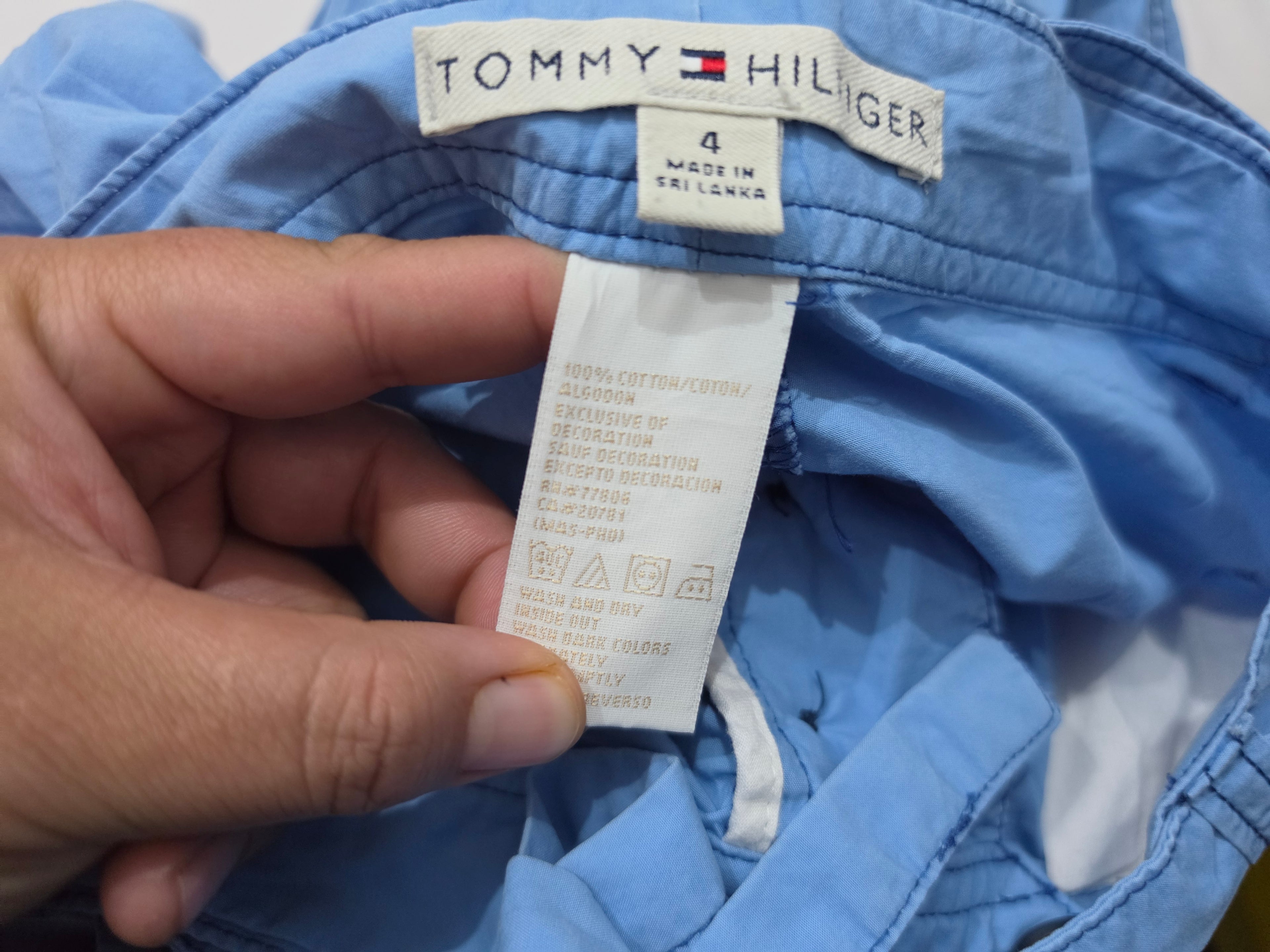 Pantalon Tommy Hilfiger Azul Acero Cargo De Mujer Talla 4