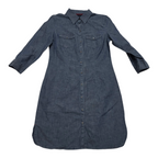 Vestido Camisero Tommy Hilfiger Azul Aceromujer Talla Chica