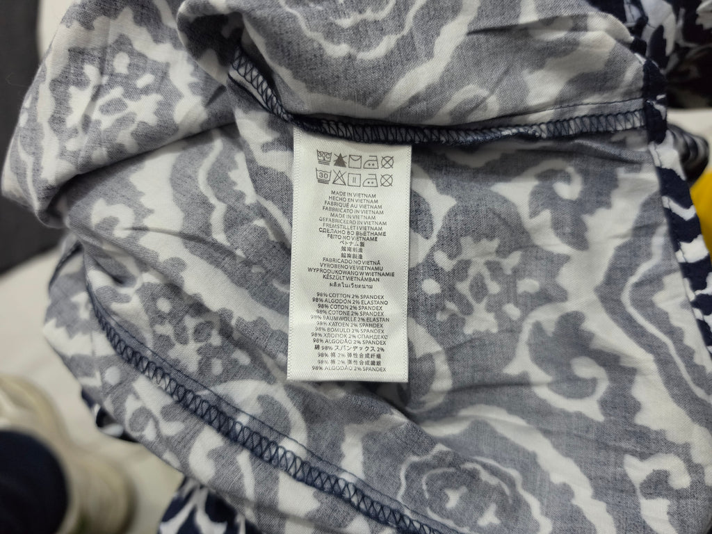 Blusa Michael Kors Mujer Talla 10 Con Cierre Azulblanco