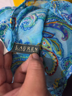 Vestido Playero Ralph Lauren De Mujer Mediana Azul Figuras