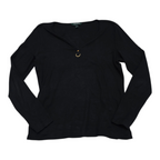 Playera Ralph Lauren Negro Con Dorado Manga Larga Grande