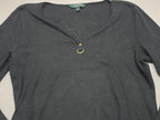 Playera Ralph Lauren Negro Con Dorado Manga Larga Grande