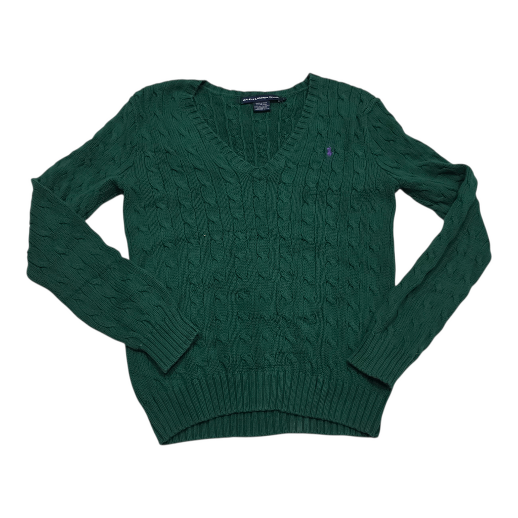 Sueter Ralph Lauren Sport Verde Oscuro Poni Morado