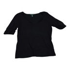 Playera Basica Ralph Lauren grande mujer Manga Corta Cuello V