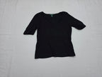 Playera Basica Ralph Lauren grande mujer Manga Corta Cuello V