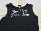 Chamarra Ligera Harley Davidson De Mujer Grande Negra/blanco