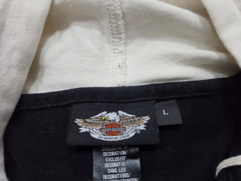 Chamarra Ligera Harley Davidson De Mujer Grande Negra/blanco