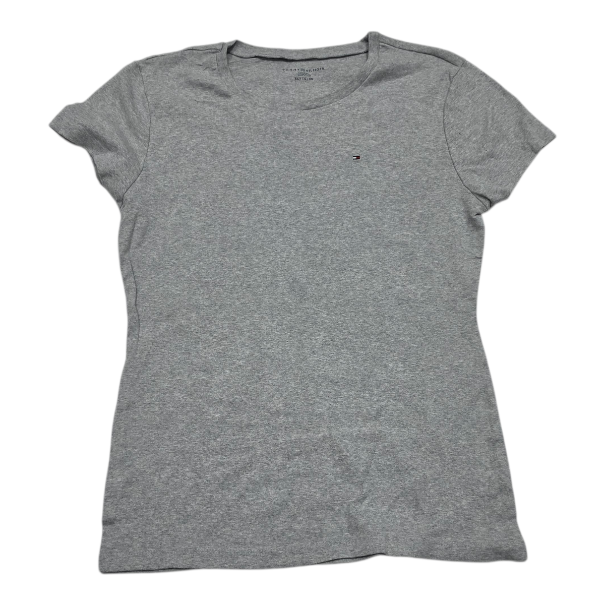 Playera Tommy Hilfiger Extra Grande Gris Claro Manga Corta
