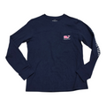 Playera Vineyard Vines Adolescente Azul Marino Ballena Rosa