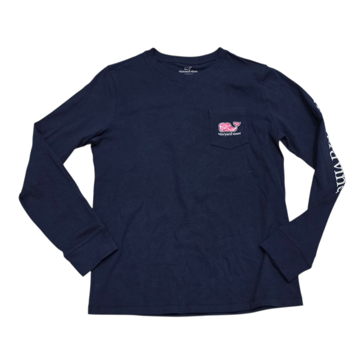 Playera Vineyard Vines Adolescente Azul Marino Ballena Rosa