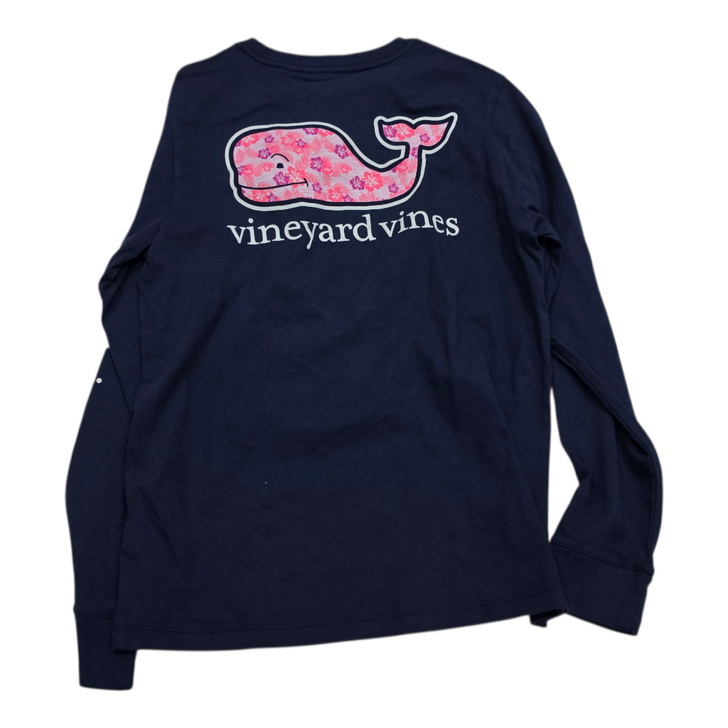Playera Vineyard Vines Adolescente Azul Marino Ballena Rosa