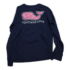 Playera Vineyard Vines Adolescente Azul Marino Ballena Rosa
