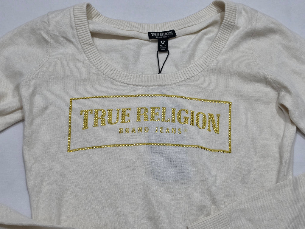 Sueter Ligero True Religion De Mujer Extra Chico Color Beige