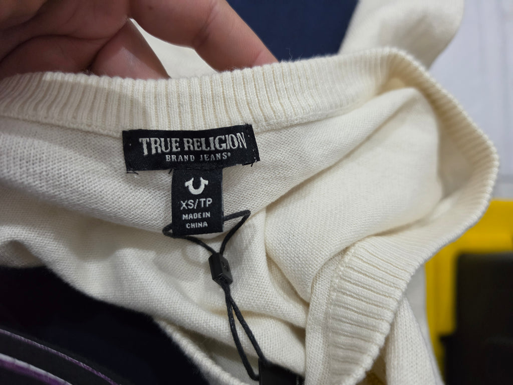 Sueter Ligero True Religion De Mujer Extra Chico Color Beige