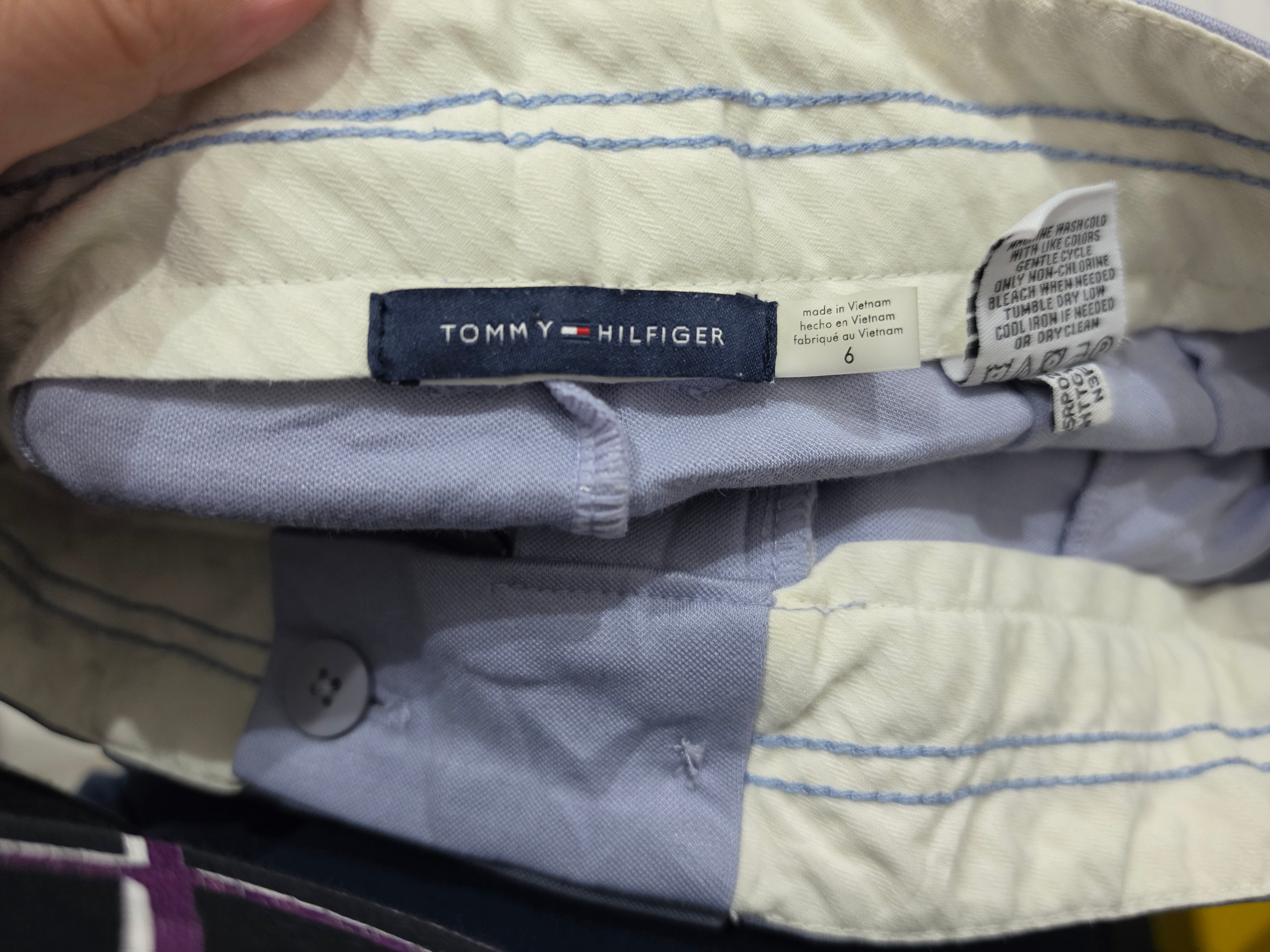 Pantalon De Vestir Tommy Hilfiger Azul Claro Talla 6 Mujer