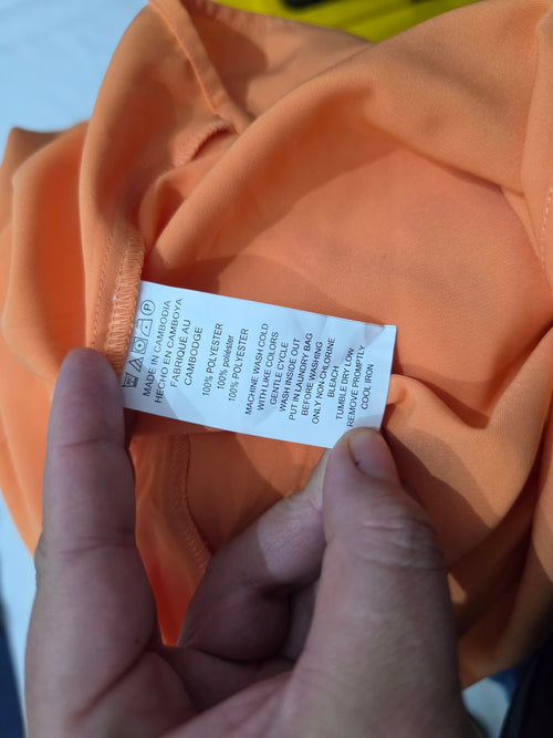 Blusa Michael Kors Color Naranja Sin Mangas Amplia