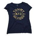 Playera Tommy Hilfiger Mujer Manga Corta Azul Marino Dorado