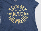 Playera Tommy Hilfiger Mujer Manga Corta Azul Marino Dorado