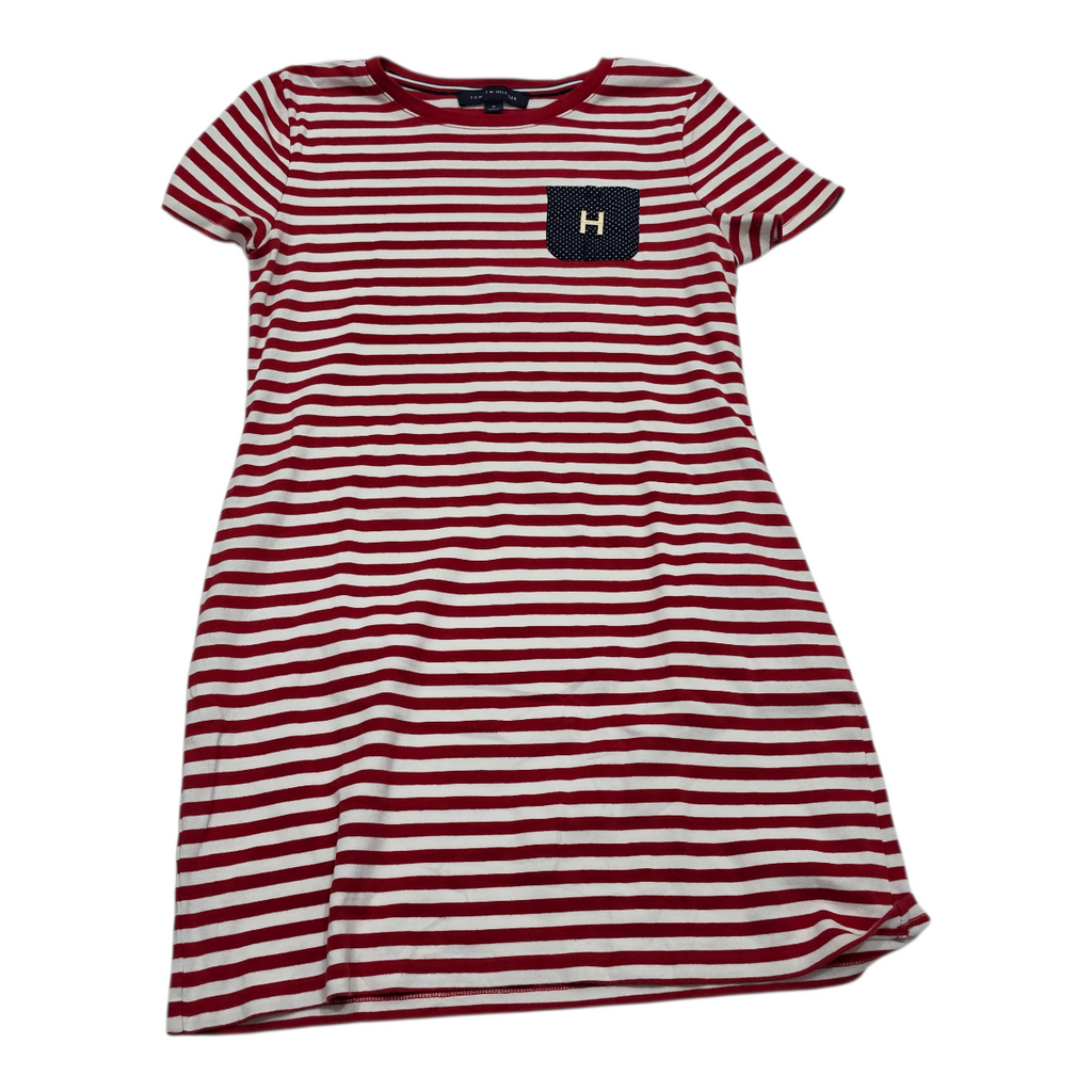 Vestido Tommy Hilfiger Mujer Talla Mediana Rayado Rojoblanco