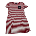Vestido Tommy Hilfiger Mujer Talla Mediana Rayado Rojoblanco