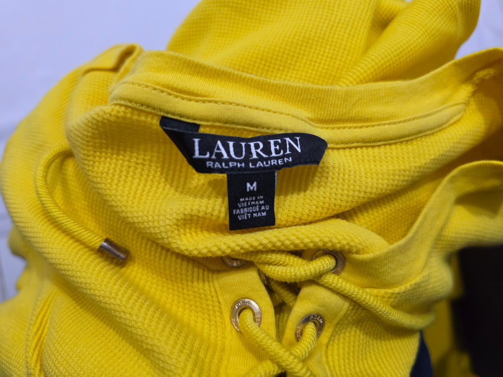 Playera Ralph Lauren Blackmujer Amarillo manga Corto cordones