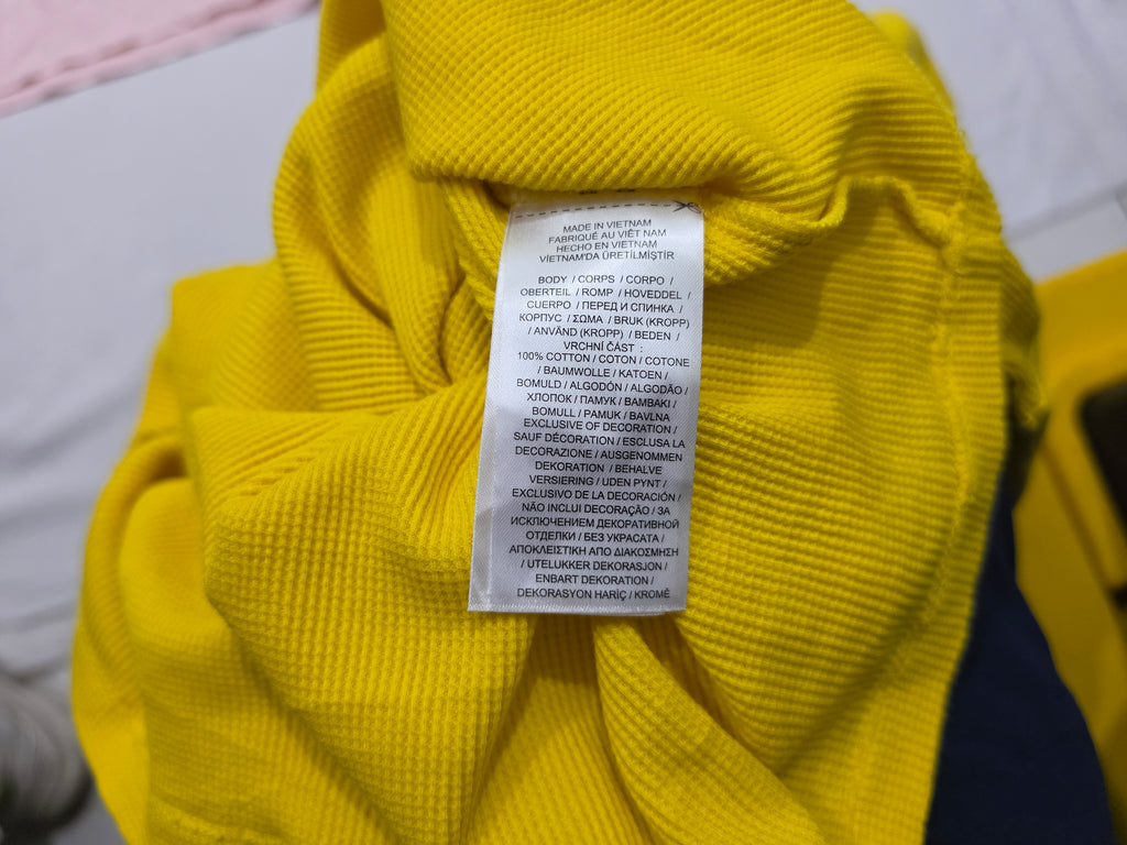 Playera Ralph Lauren Blackmujer Amarillo manga Corto cordones