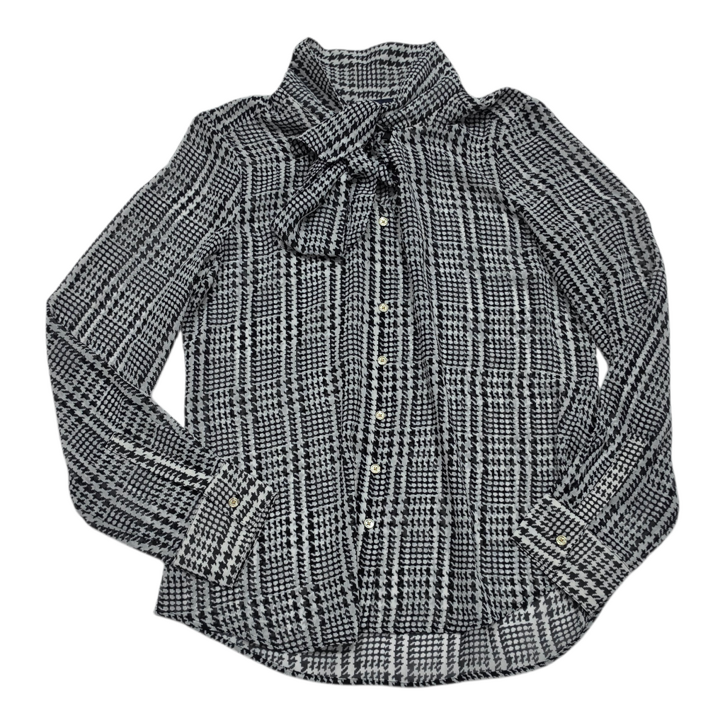 Blusa Tommy Hilfiger Pata Gallo Lazo Al Cuello Talla M
