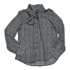 Blusa Tommy Hilfiger Pata Gallo Lazo Al Cuello Talla M