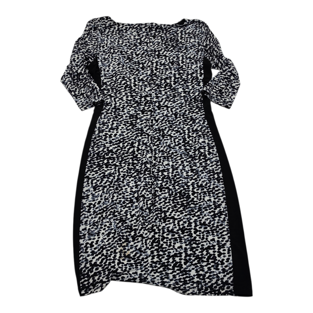 Vestido Ralph Lauren Mujer Talla 14 Negroblanco Manga 3/4