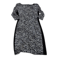 Vestido Ralph Lauren Mujer Talla 14 Negroblanco Manga 3/4