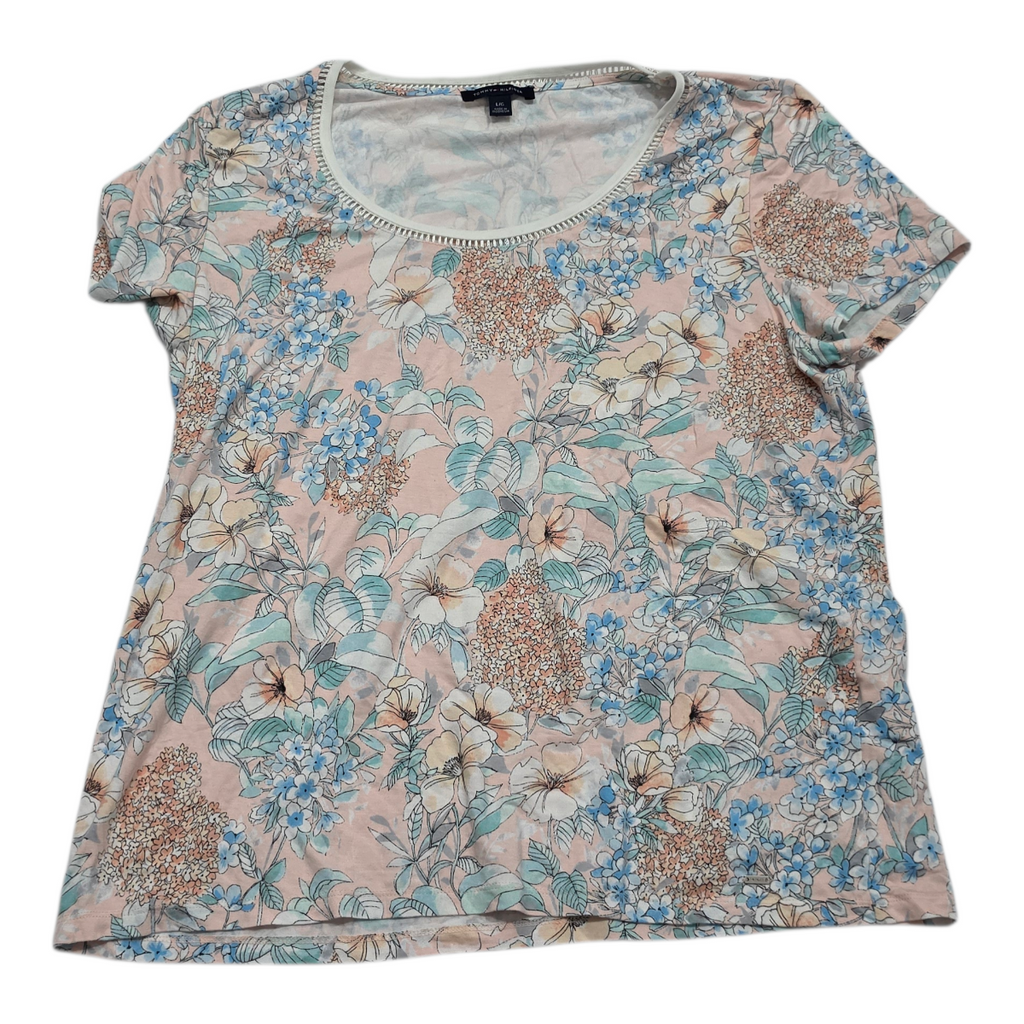 Playera Tommy Hilfiger Grande De Mujer Flores Pastel