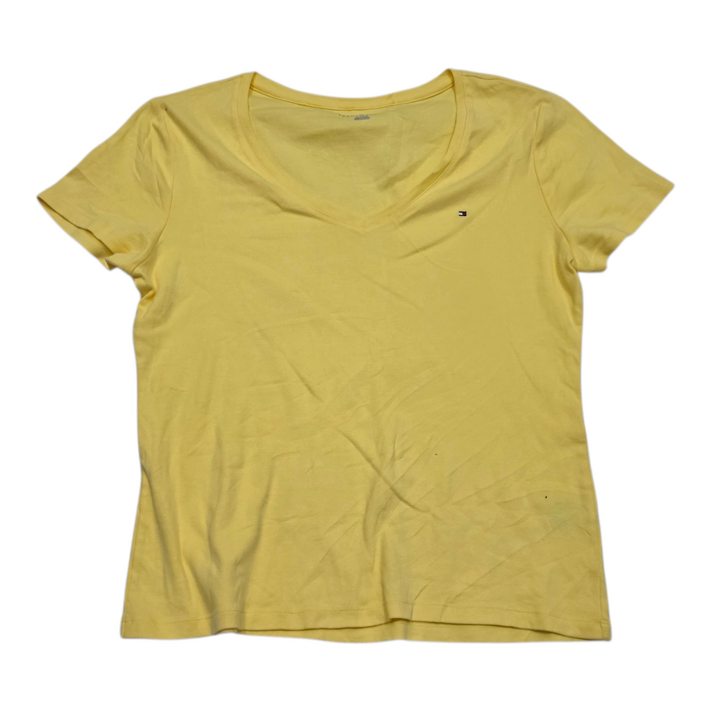 Playera Tommy Hilfiger mujer Extra grande Amarilla manga Corta