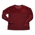 Sudadera Lacoste De Terciopelo Rojo De Mujer Talla 36