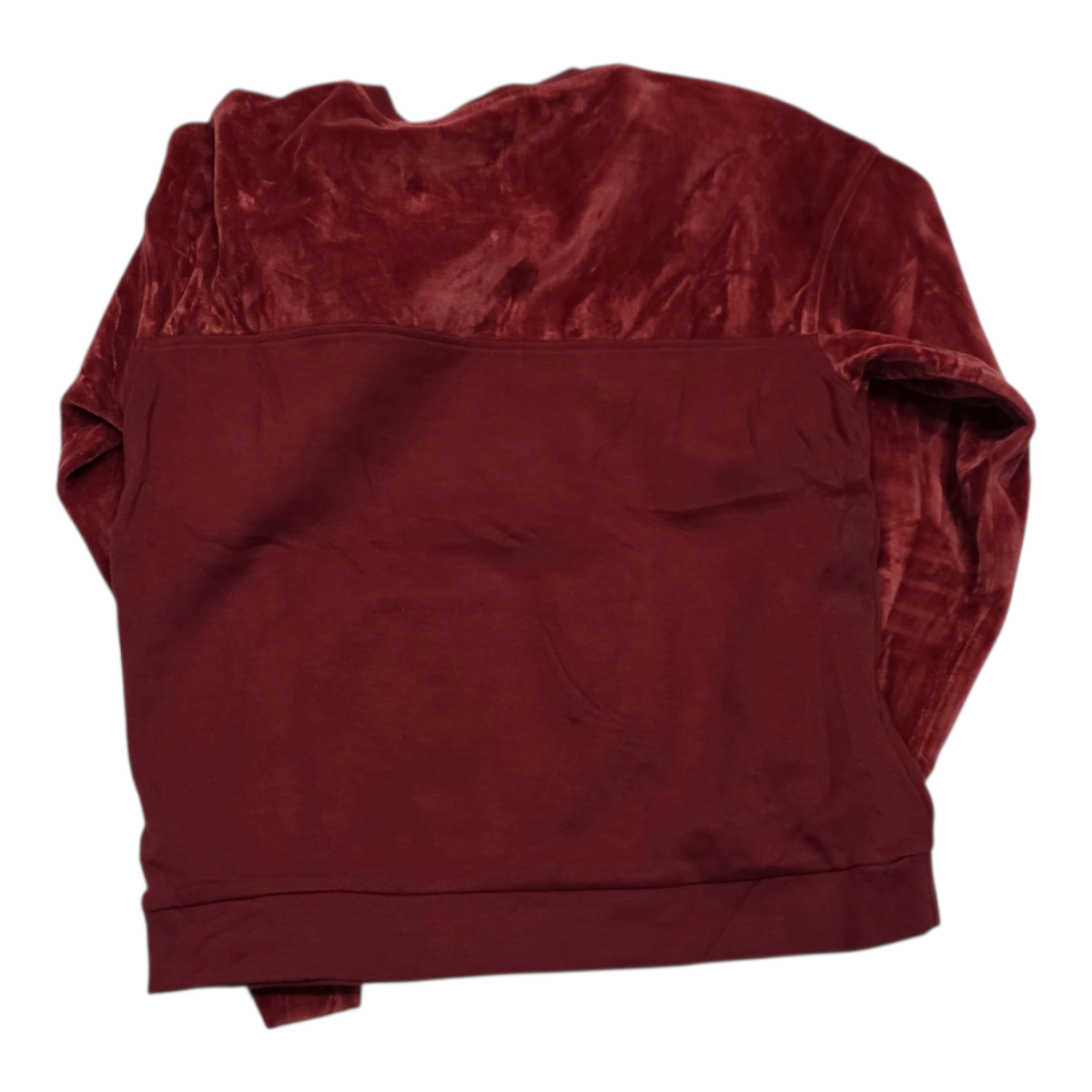 Sudadera Lacoste De Terciopelo Rojo De Mujer Talla 36