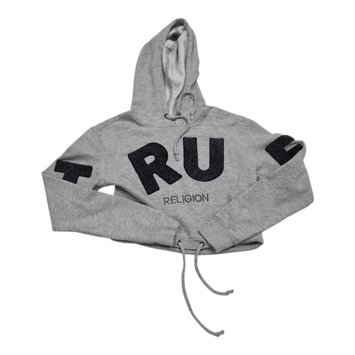 Sudadera Corta True Religion Color Gris Claro Talla Chica