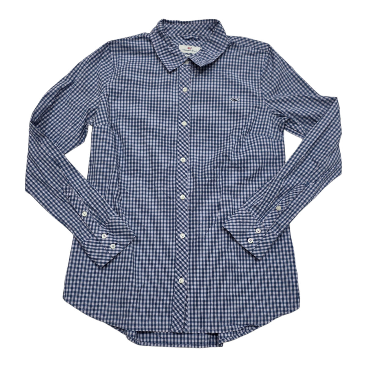 Camisa Vineyard Vines De Mujer Talla 4 Classic Azul Cuadros