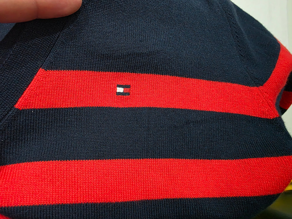 Sueter Ligero Tommy Hilfiger Mujer Grande Azul Marino Rojo