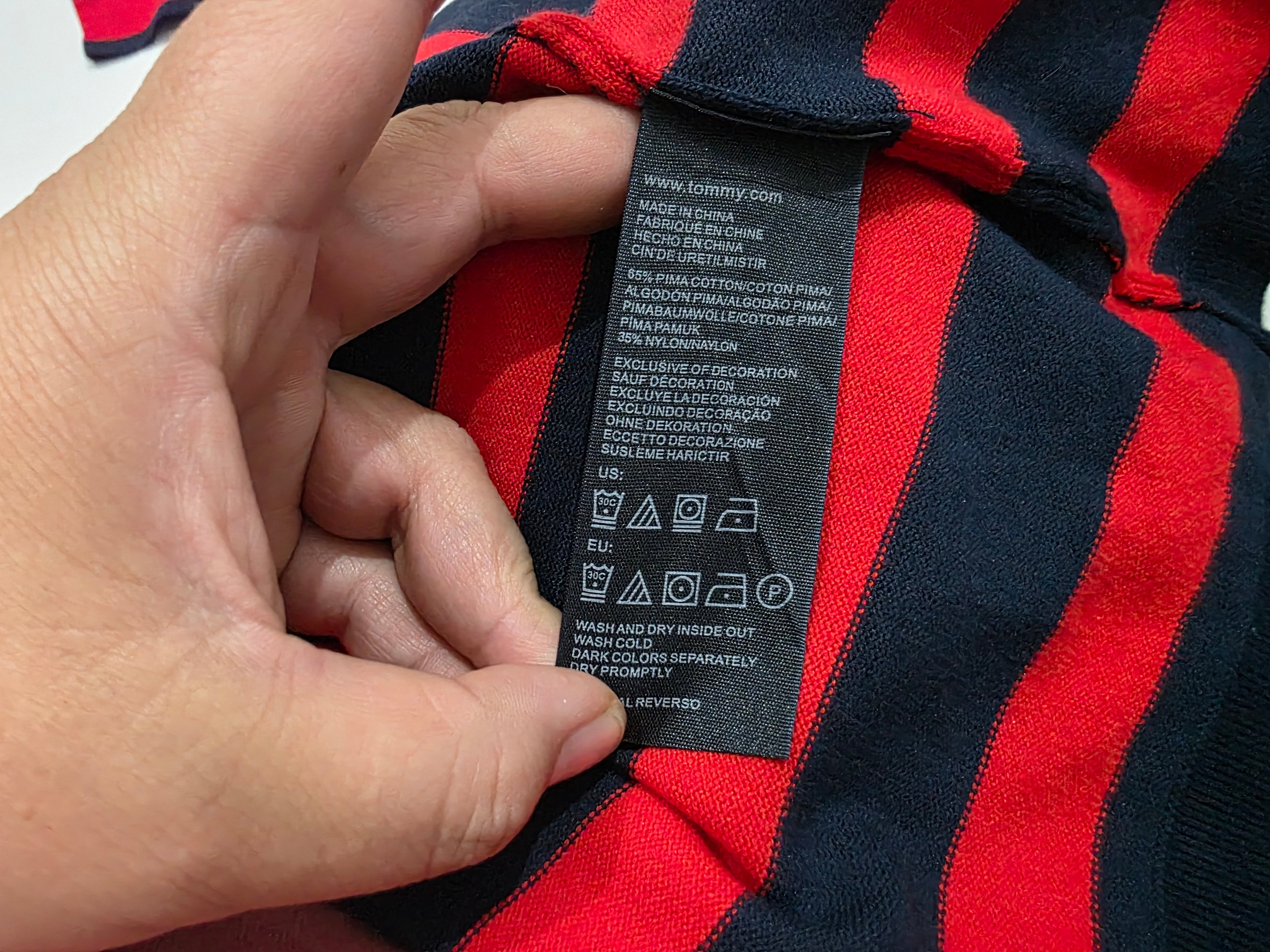Sueter Ligero Tommy Hilfiger Mujer Grande Azul Marino Rojo