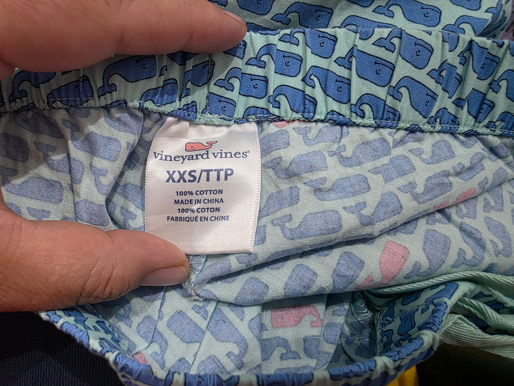 Pijama Vineyard Vines Xxs De Mujer Azul Con Rosa
