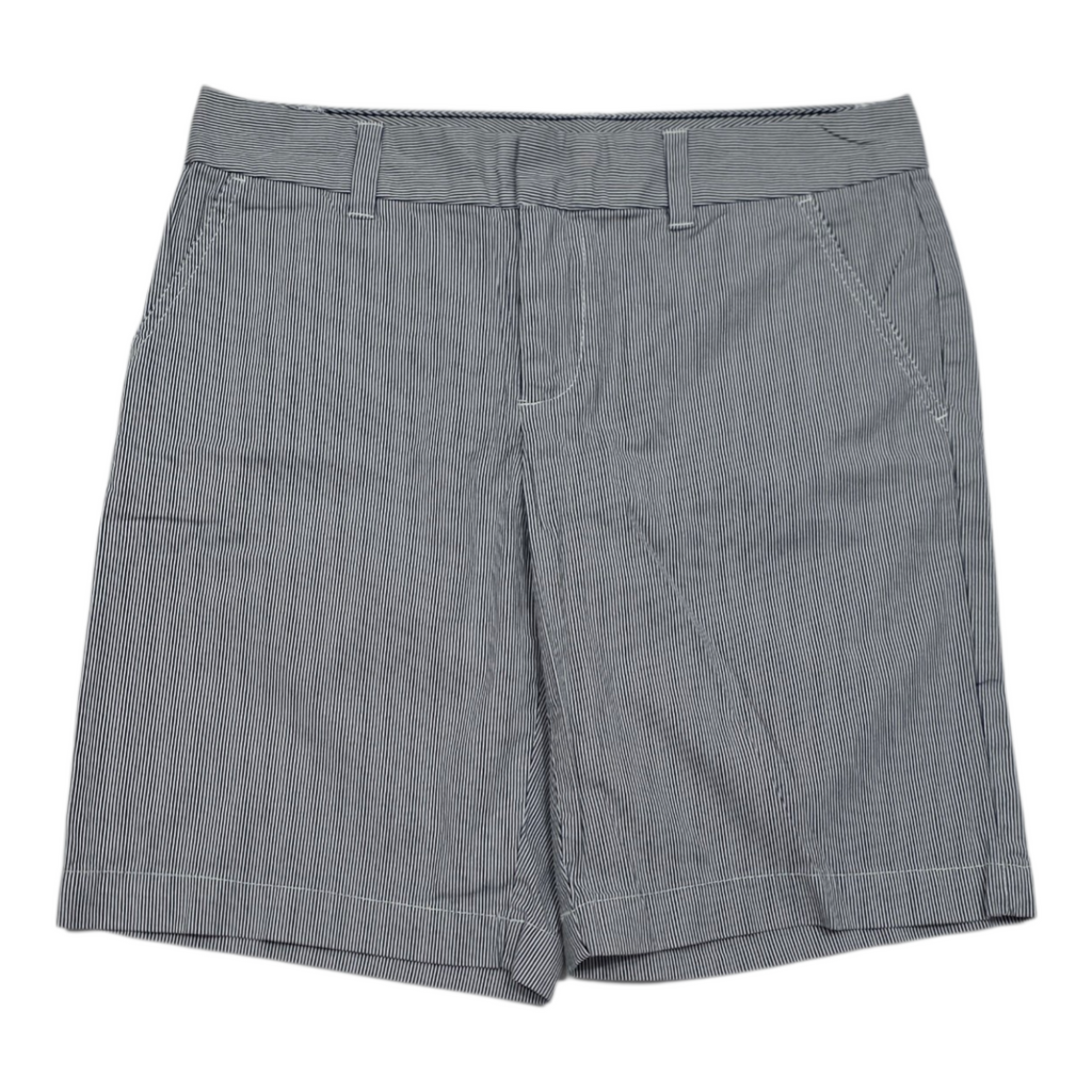 Bermuda Tommy Hilfiger De Mujer Talla 2 Rayas Azul/blanco