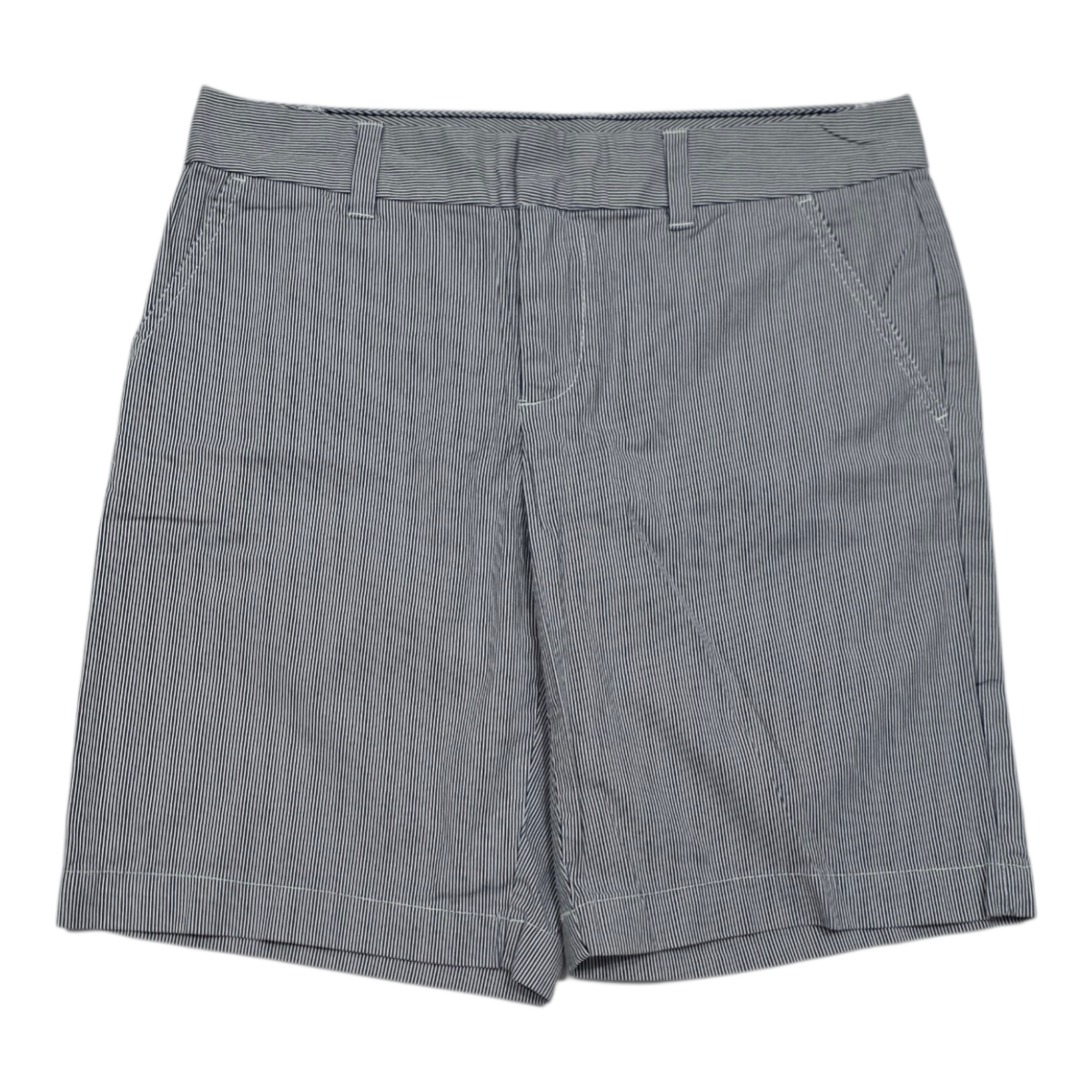 Bermuda Tommy Hilfiger De Mujer Talla 2 Rayas Azul/blanco