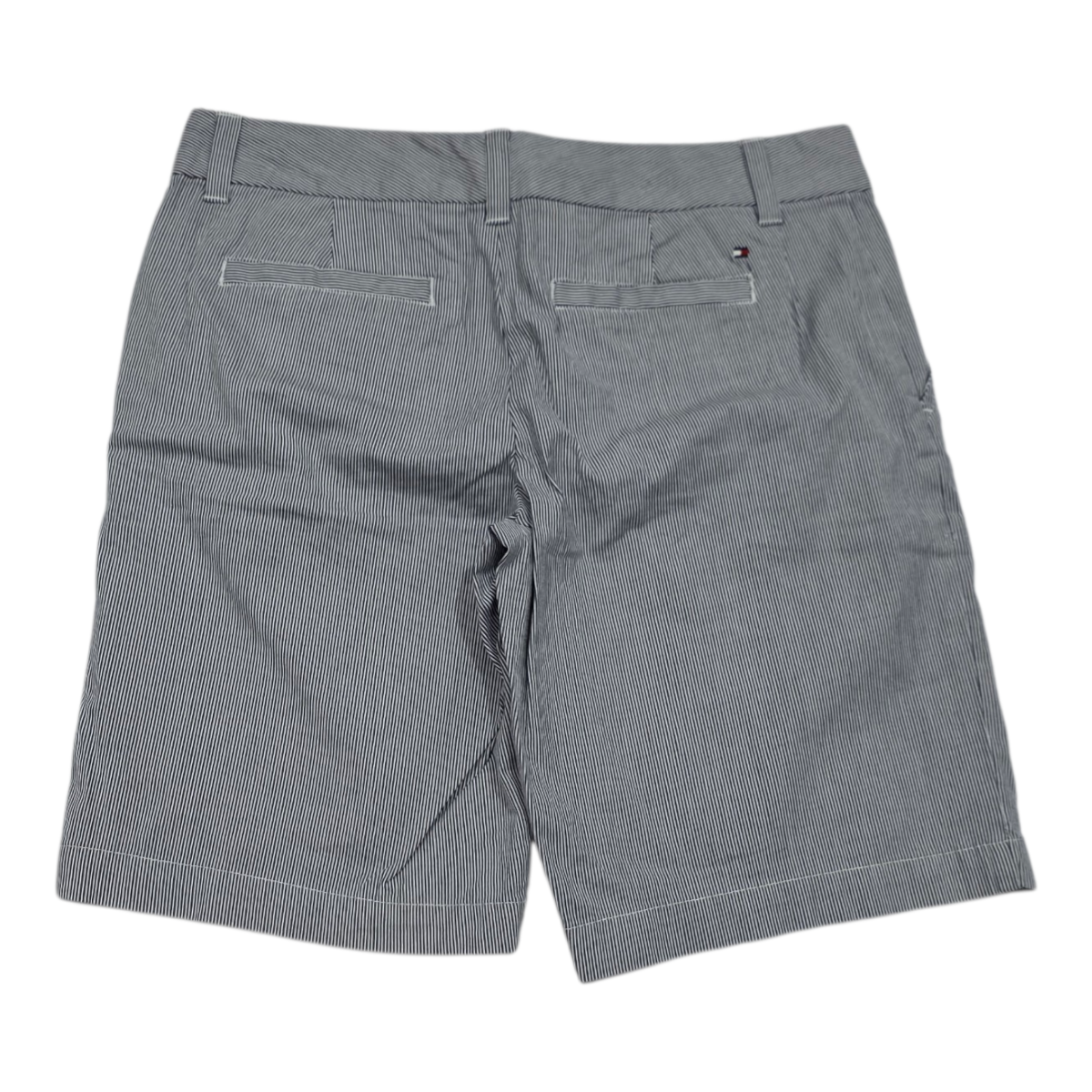 Bermuda Tommy Hilfiger De Mujer Talla 2 Rayas Azul/blanco