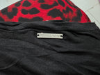 Blusa Michael Kors Animal Print Rojo/negro Extra Chica Mujer