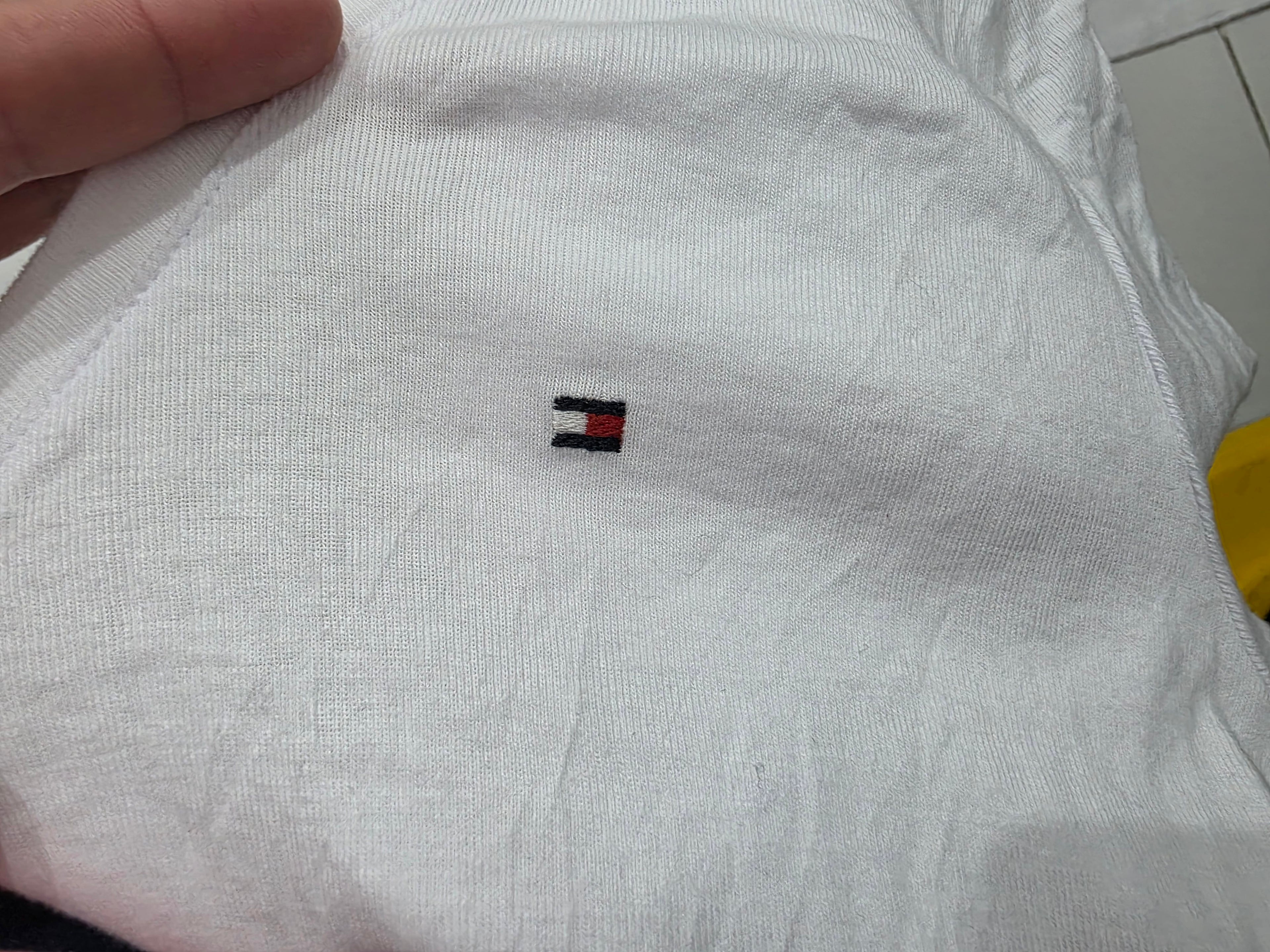 Playera Basica Tommy Hilfiger Mujer Extrachica Color Blanco