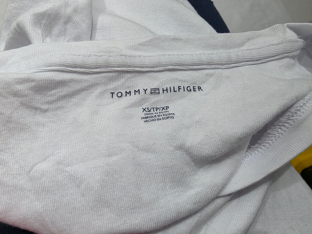 Playera Basica Tommy Hilfiger Mujer Extrachica Color Blanco