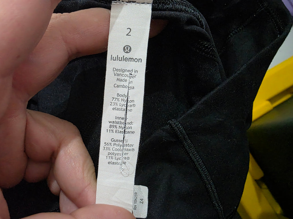 Legging Lululemon De Mujer Talla 2 Color Negro High-rise