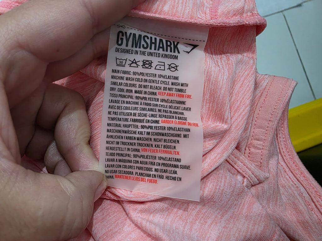 Crop Top Gymshark De Mujer Rosa Jaspeado