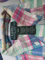 Camisa Multicolor Ralph Lauren Petite Manga Larga De Mujer