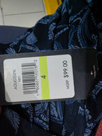 Vestido Tommy Hilfiger Talla 4 Cuello Mao Mujer Azul Marino